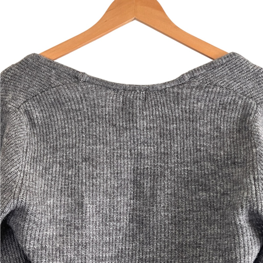 H&M | Gray balloon sleeve square neck knit sweater - Picture 9 of 10